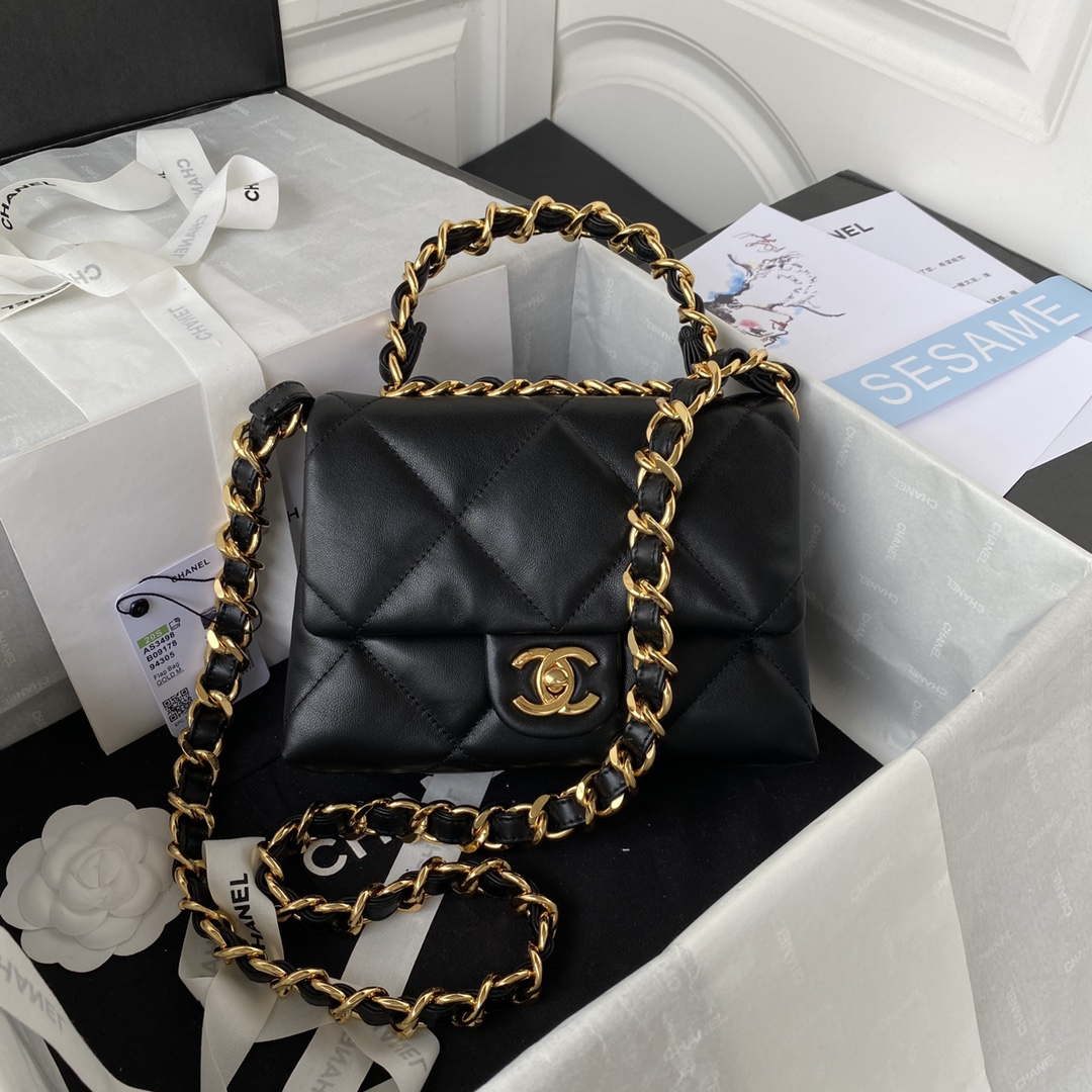 Chanel flap bag Lambskin AS3498 Black - Default Title - View 1