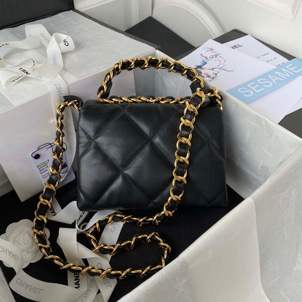 Chanel flap bag Lambskin AS3498 Black