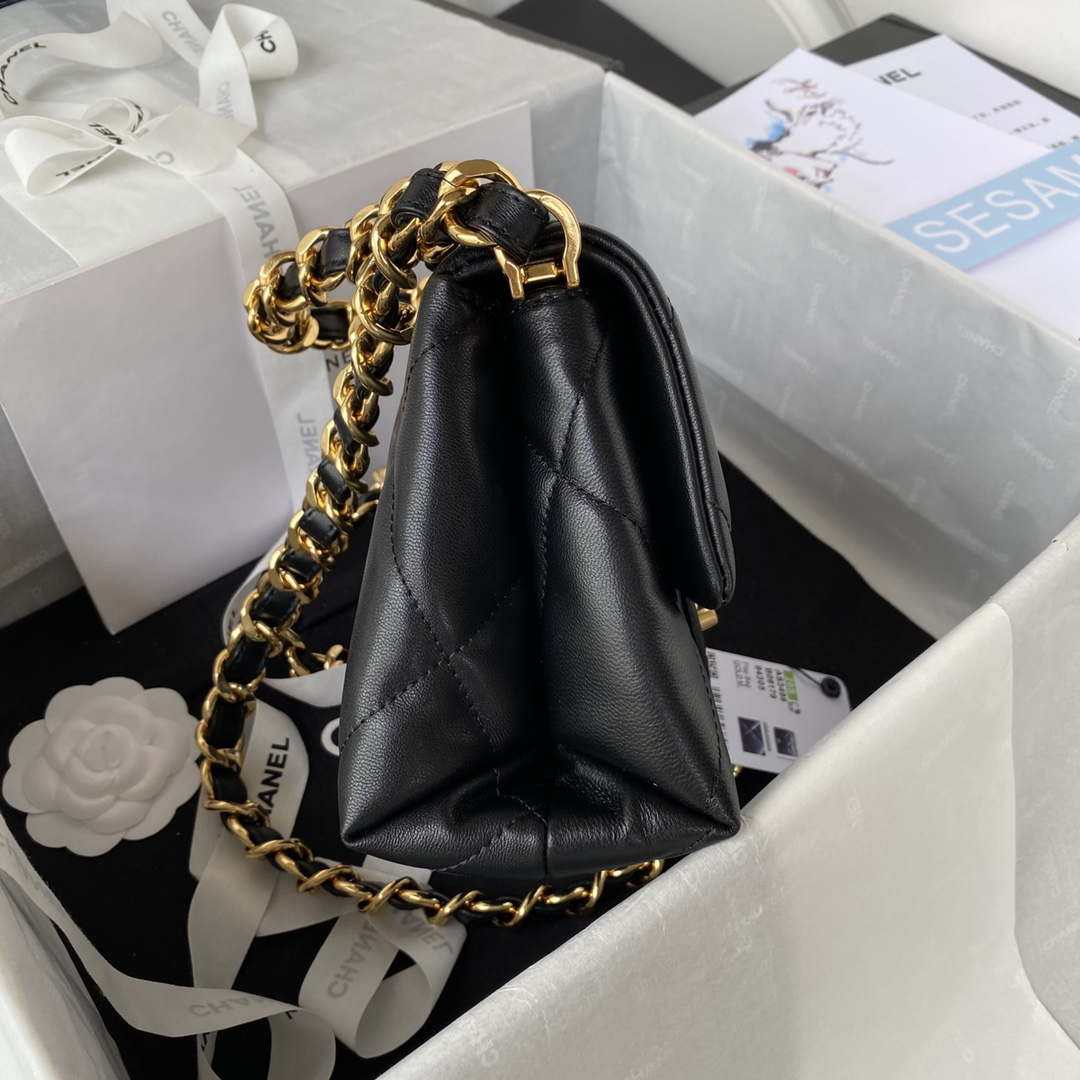 Chanel flap bag Lambskin AS3498 Black