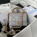 Chanel flap bag Lambskin AS3498 Gray - Default Title - View 1