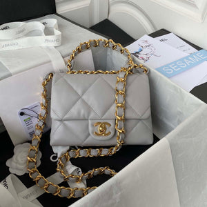 Chanel flap bag Lambskin AS3498 Gray - Default Title - View 1