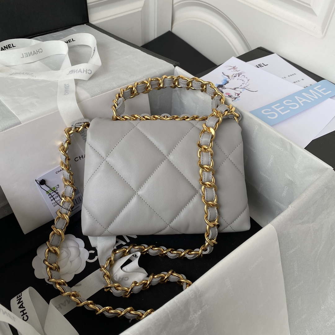 Chanel flap bag Lambskin AS3498 Gray - Default Title - View 2