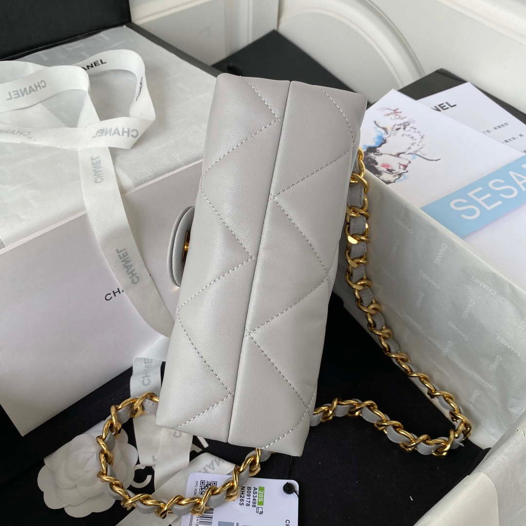 Chanel flap bag Lambskin AS3498 Gray