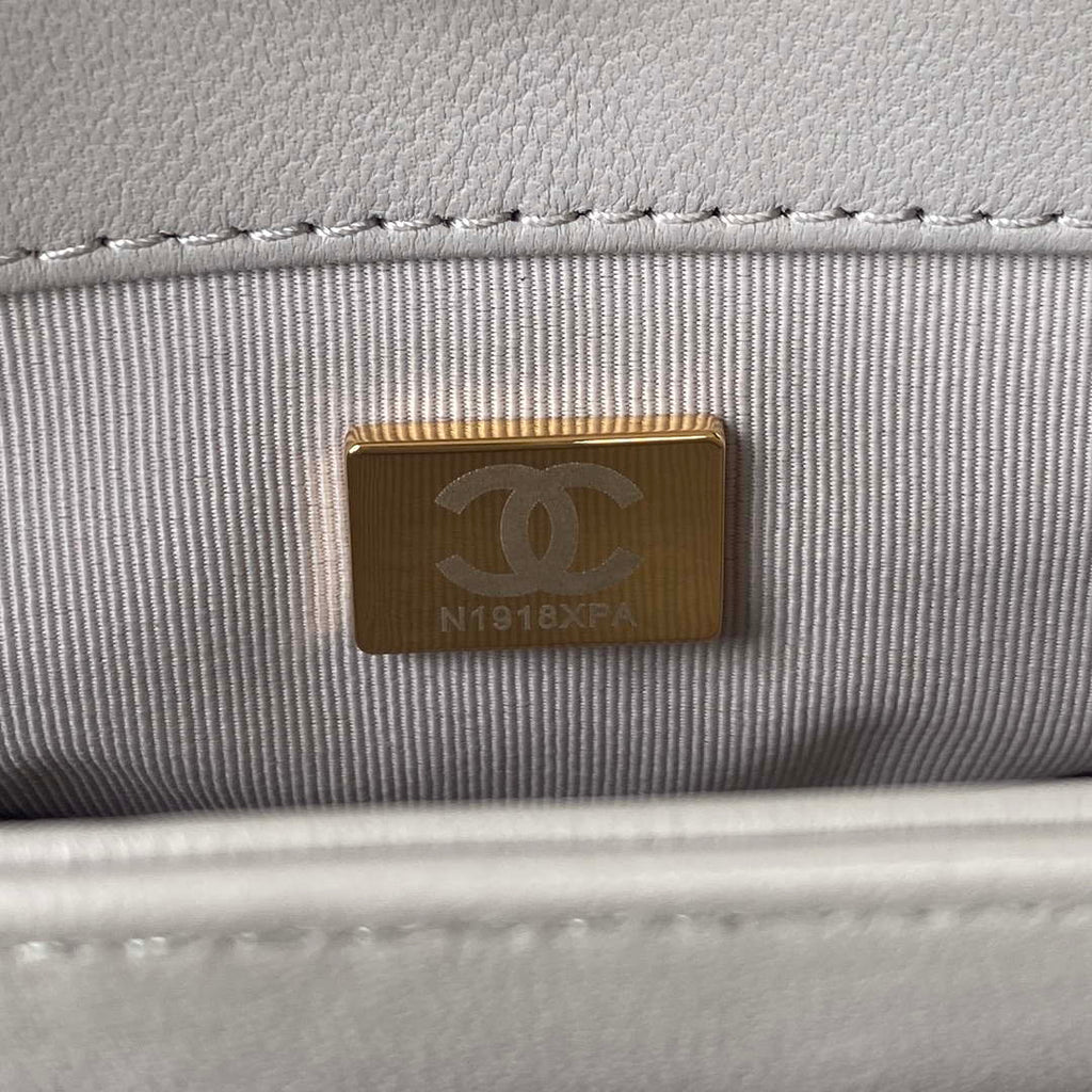 Chanel flap bag Lambskin AS3498 Gray