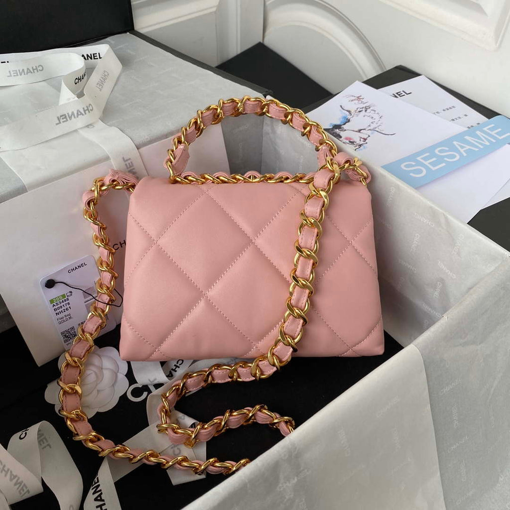 Chanel flap bag Lambskin AS3498 Pink