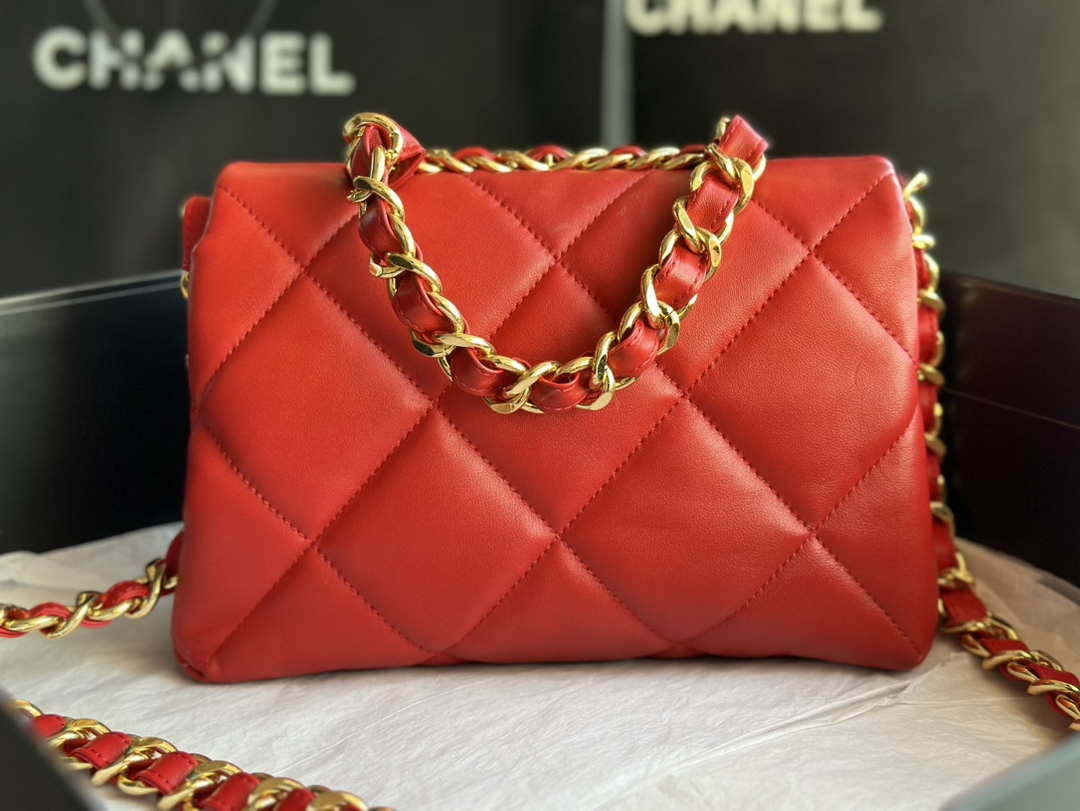 Chanel flap bag Lambskin AS3498 Red