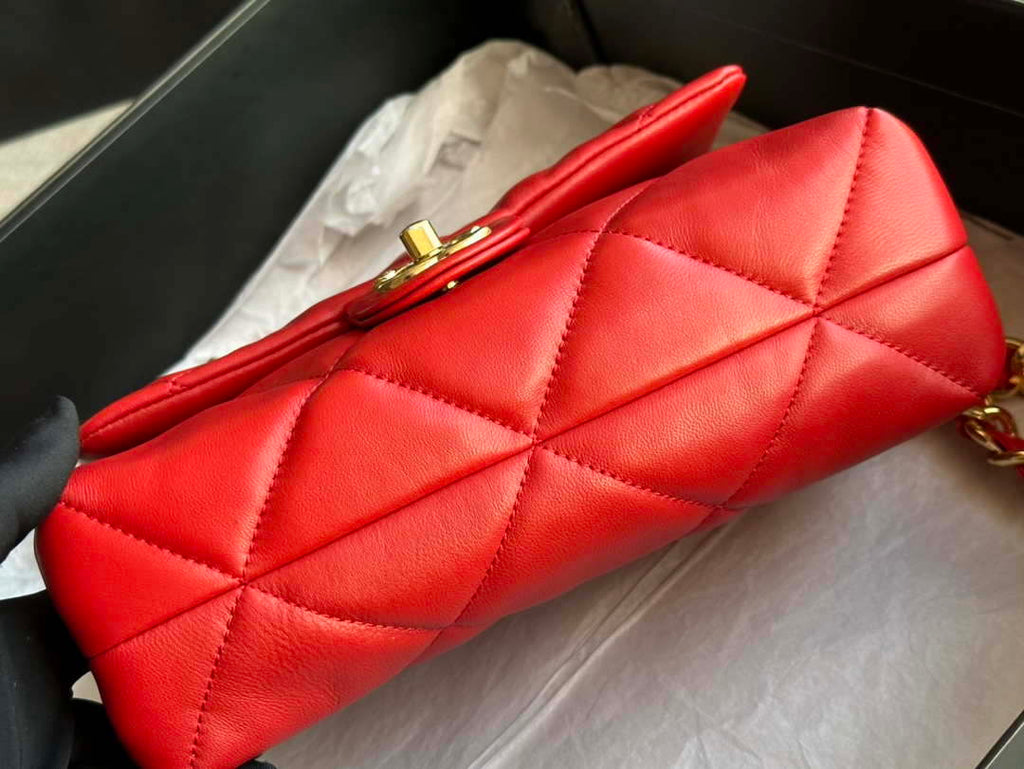 Chanel flap bag Lambskin AS3498 Red