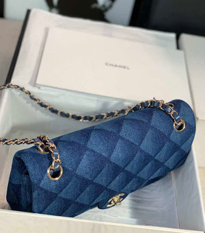 Chanel Flap Classic bag Denim Blue A01112 Gold - Default Title - View 4