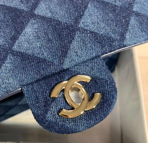 Chanel Flap Classic bag Denim Blue A01112 Gold - Default Title - View 5