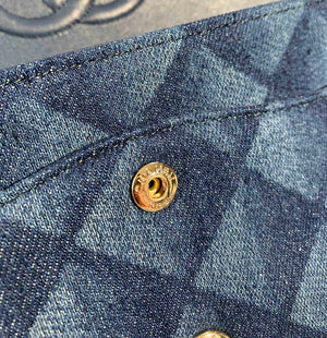 Chanel Flap Classic bag Denim Blue A01112 Gold - Default Title - View 8