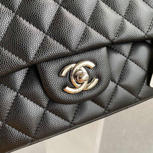 Chanel Flap Classic bag Grained shiny Calfskin Black A01112 Silver seamless edge - Default Title - View 3