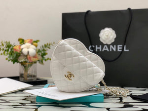 Chanel Flap Large Heart Bag Lambskin AS3191 White - Default Title - View 2