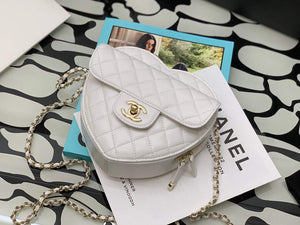 Chanel Flap Large Heart Bag Lambskin AS3191 White - Default Title - View 5