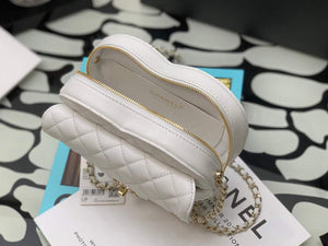 Chanel Flap Large Heart Bag Lambskin AS3191 White - Default Title - View 8