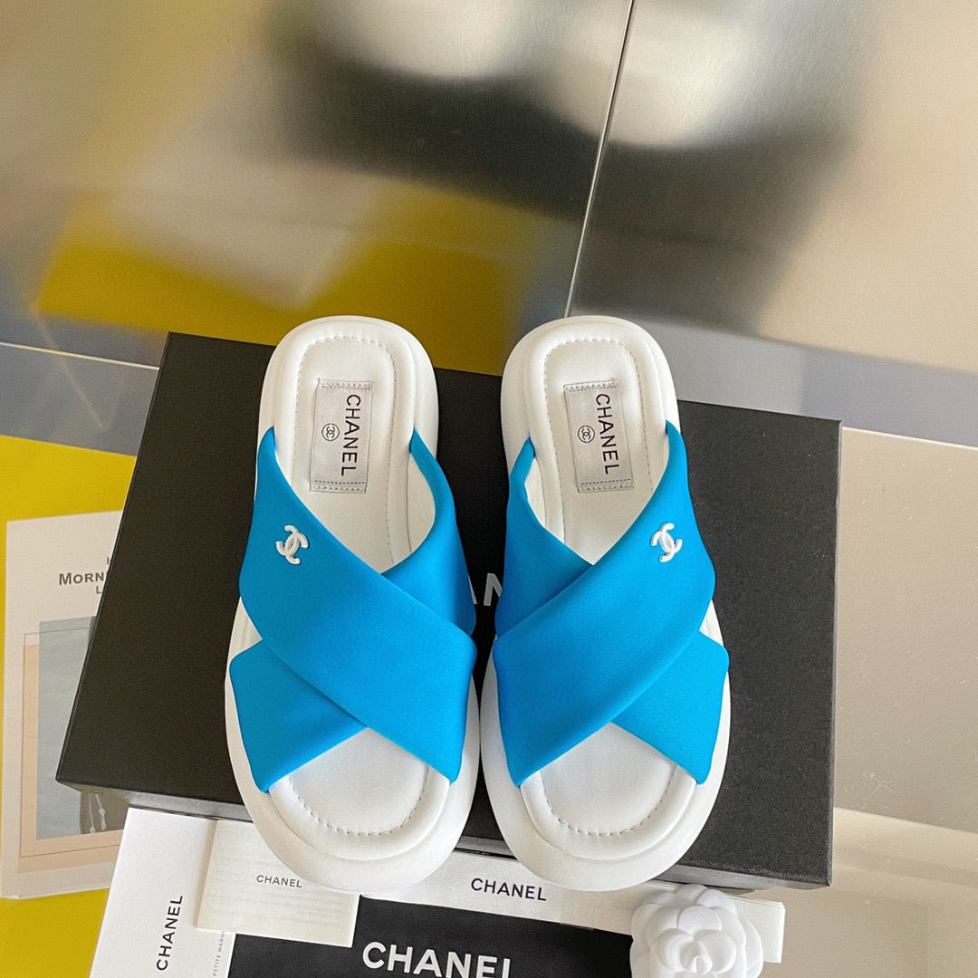Chanel G38864 Mules Fabric Sandals Women C91152 - 35 - View 3