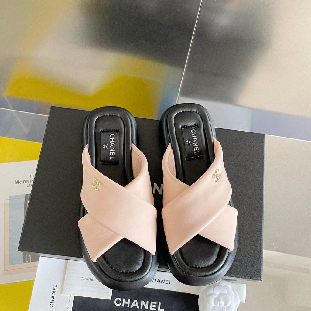 Chanel G38864 Mules Fabric Sandals Women C91154