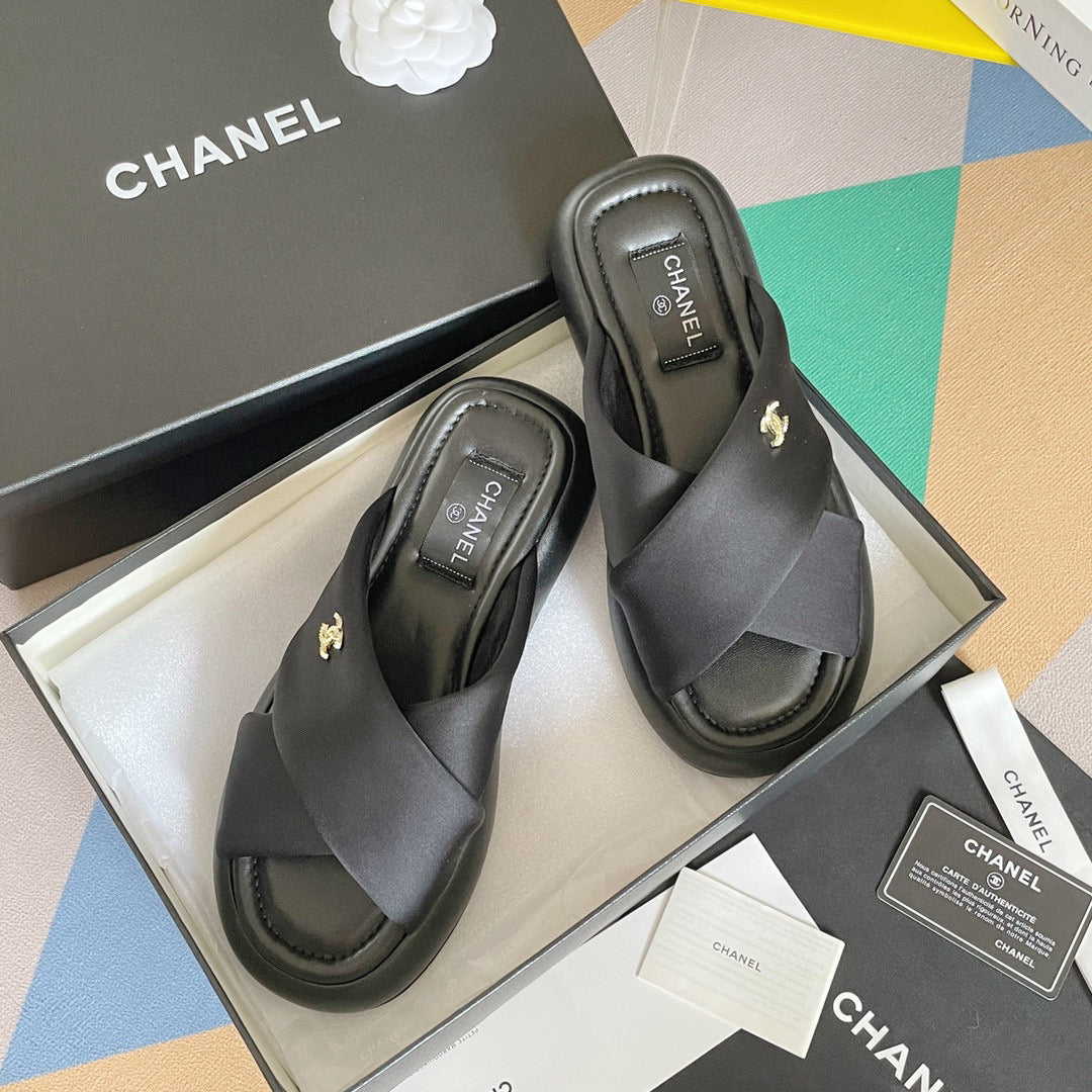 Chanel G38864 Mules Fabric Sandals Women C91150 - 35 - View 4
