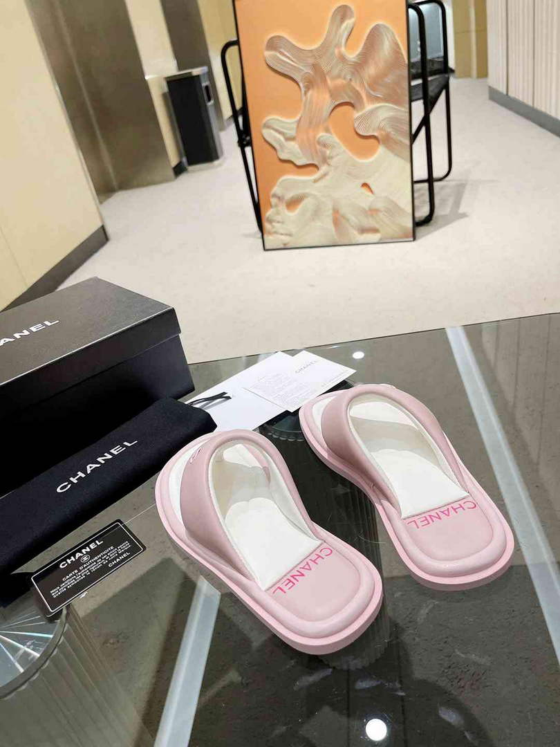 Chanel G38865 Sandals Mules Fabric Women C91181