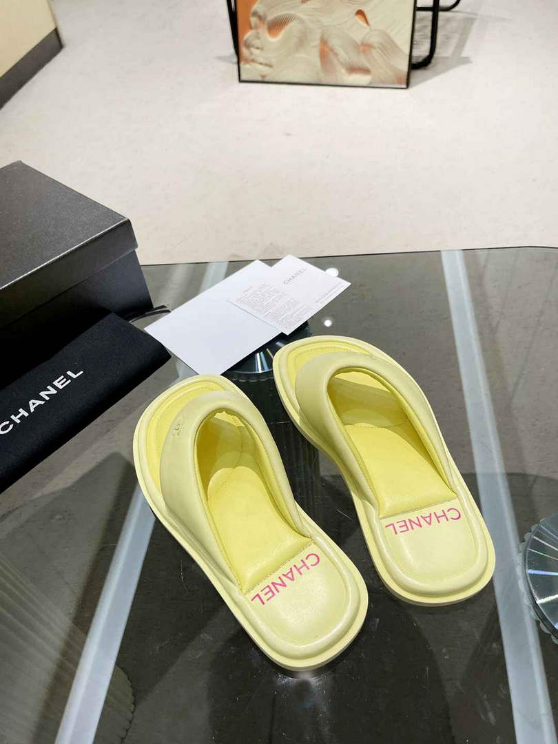 Chanel G38865 Sandals Mules Fabric Women C91186