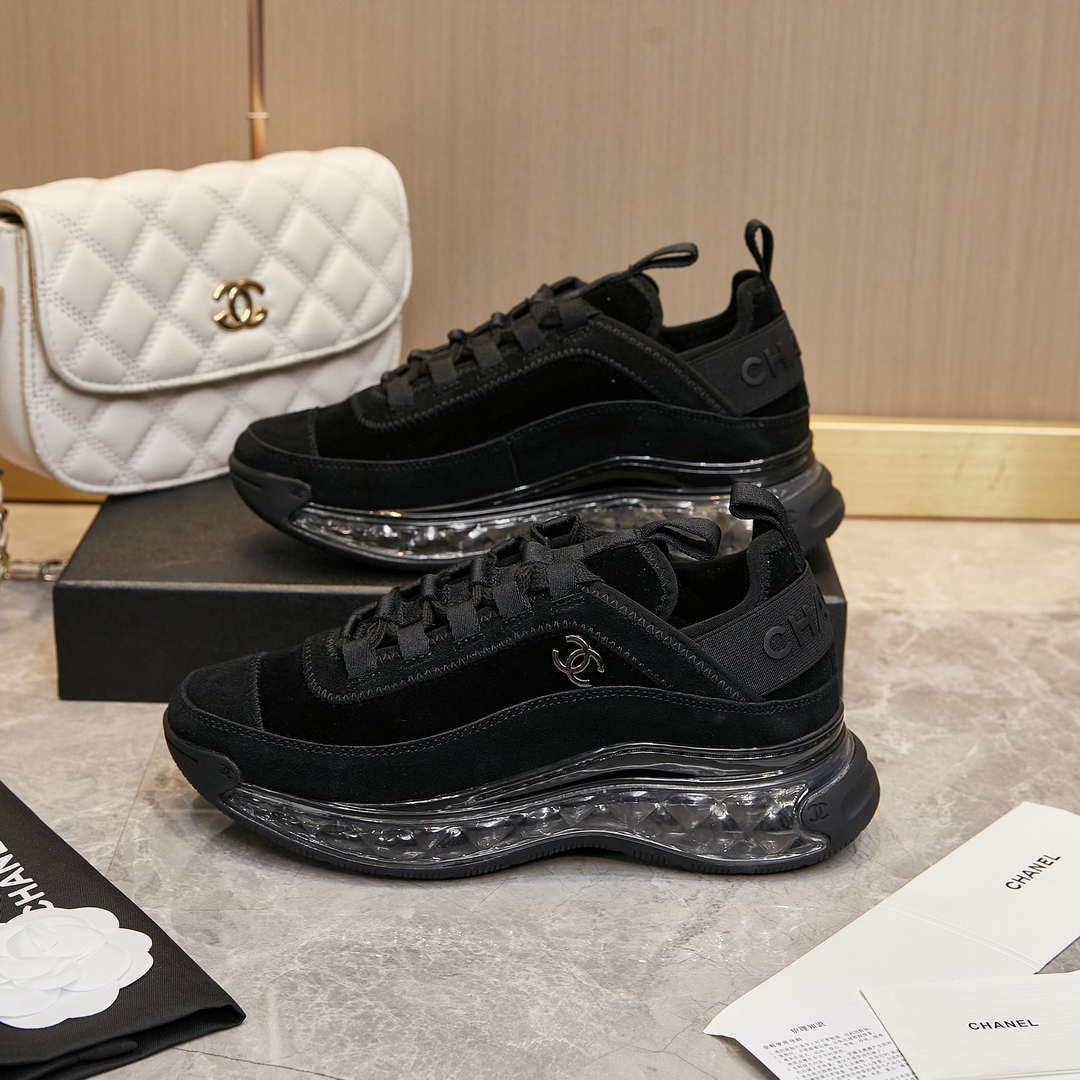 Chanel G39066 Men Women's Classic double C LOGO Trainer Sneaker C91343 - Fmale-Euro 35=US 4 - View 4