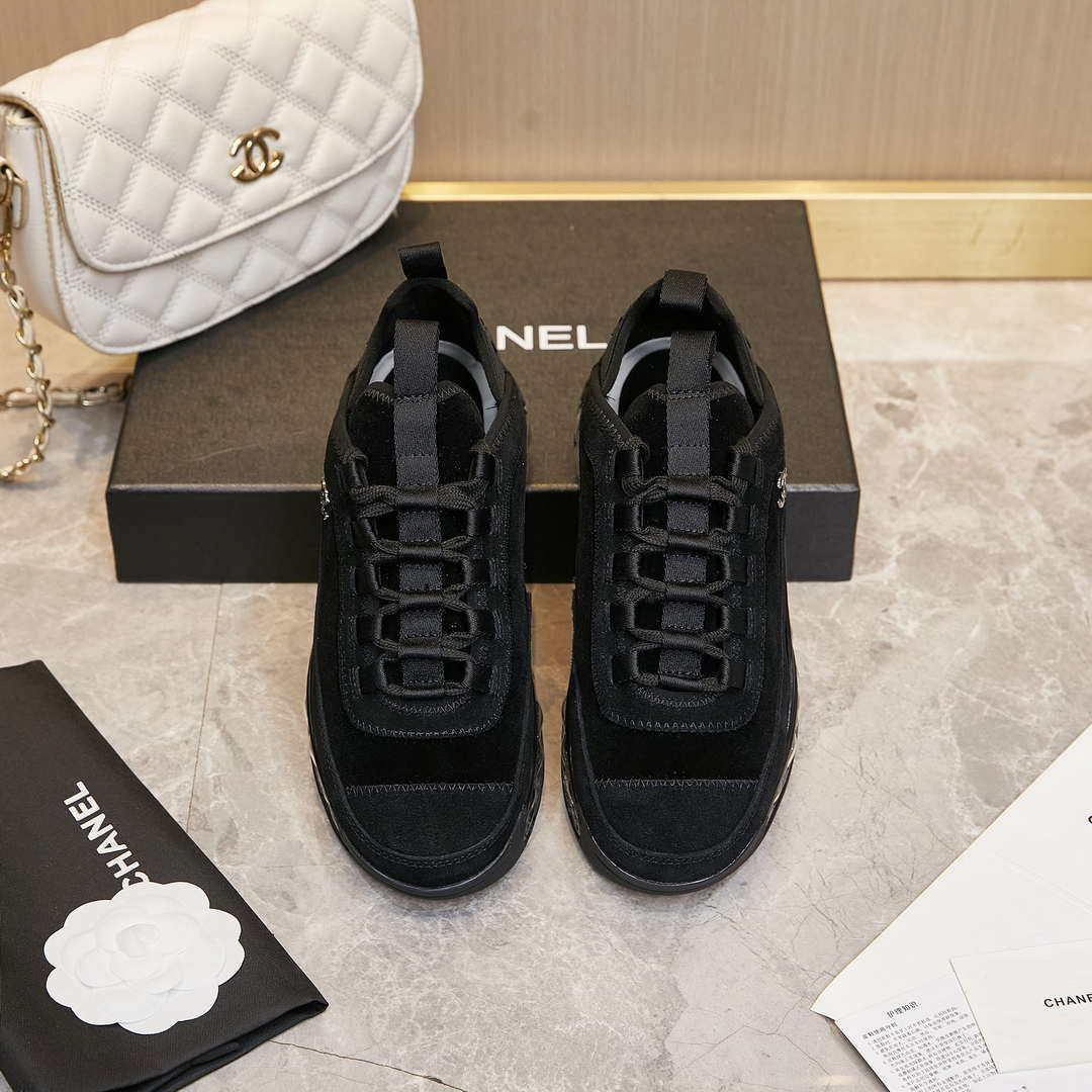 Chanel G39066 Men Women's Classic double C LOGO Trainer Sneaker C91343