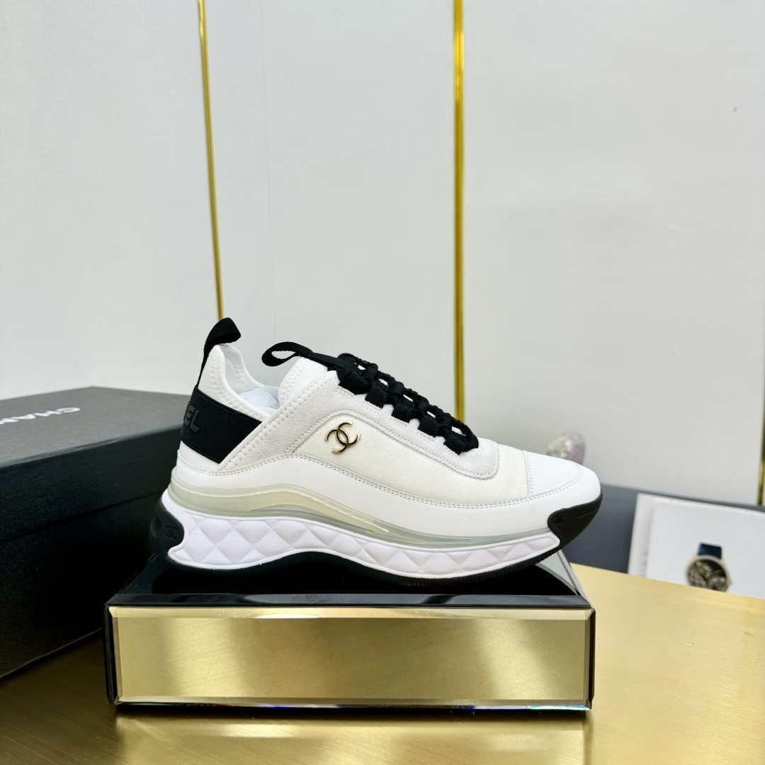 Chanel G39066 Men Women's Classic double C LOGO Trainer Sneaker C91345
