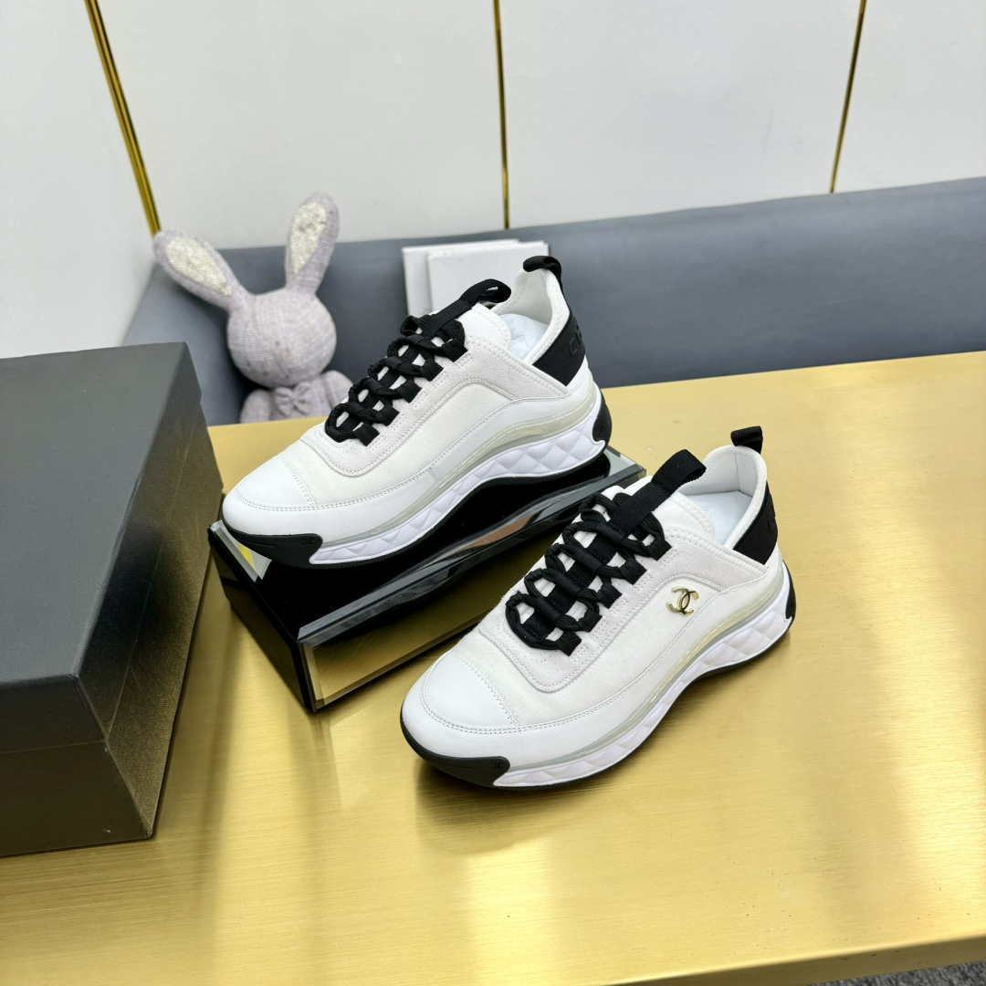 Chanel G39066 Men Women's Classic double C LOGO Trainer Sneaker C91344