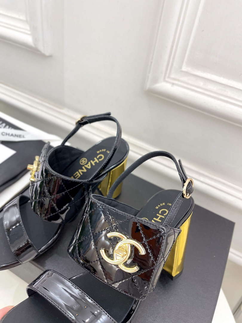 Chanel G39645 Women's High Heel Sandals C91323