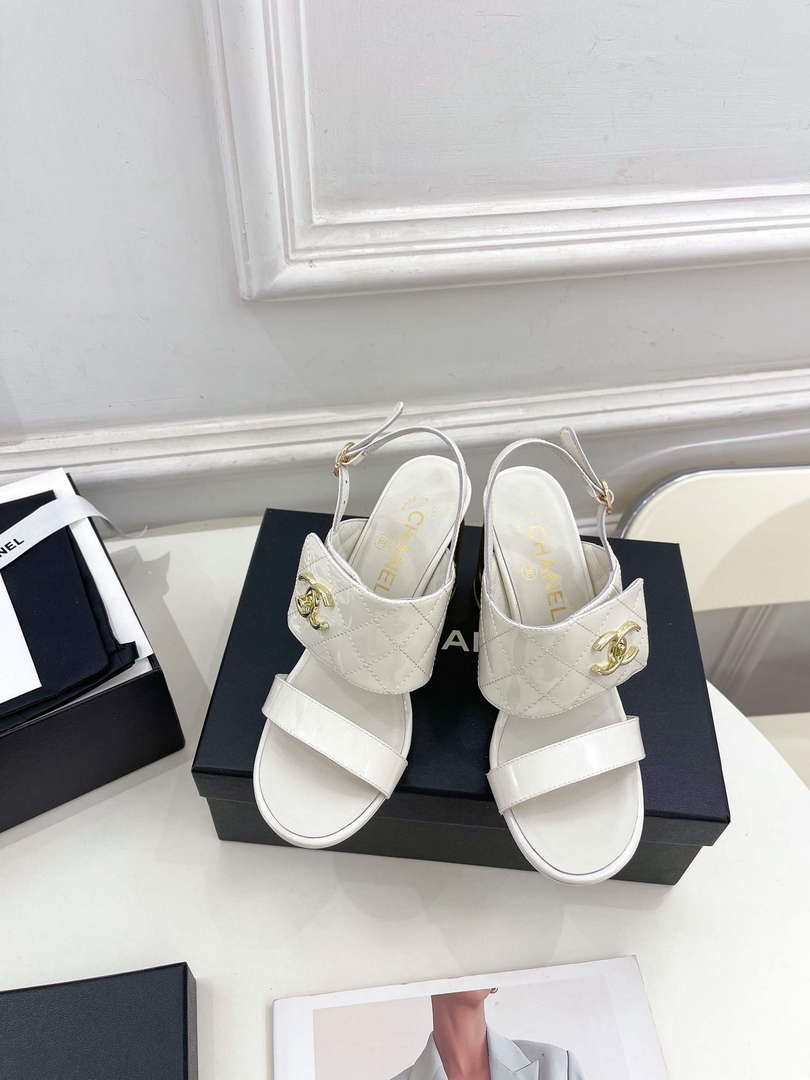 Chanel G39645 Women's High Heel Sandals C91324
