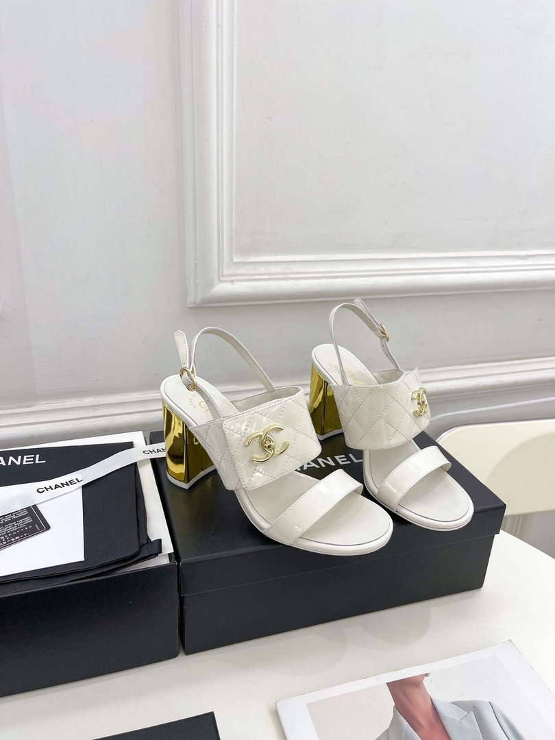 Chanel G39645 Women's High Heel Sandals C91324 - 35 - View 1
