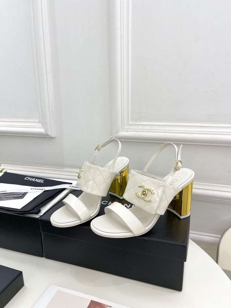 Chanel G39645 Women's High Heel Sandals C91324