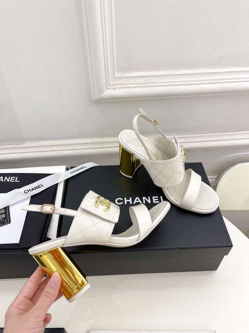 Chanel G39645 Women's High Heel Sandals C91324