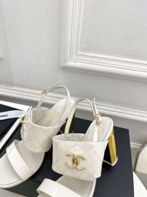 Chanel G39645 Women's High Heel Sandals C91324 - 35 - View 6