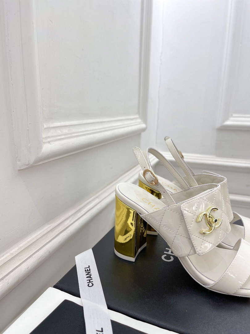 Chanel G39645 Women's High Heel Sandals C91324