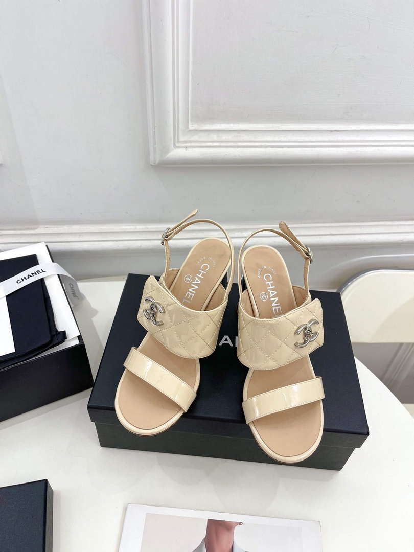 Chanel G39645 Women's High Heel Sandals C91325