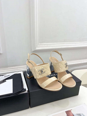 Chanel G39645 Women's High Heel Sandals C91325 - 35 - View 1