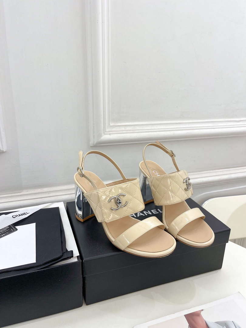 Chanel G39645 Women's High Heel Sandals C91325
