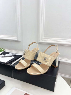 Chanel G39645 Women's High Heel Sandals C91325 - 35 - View 3