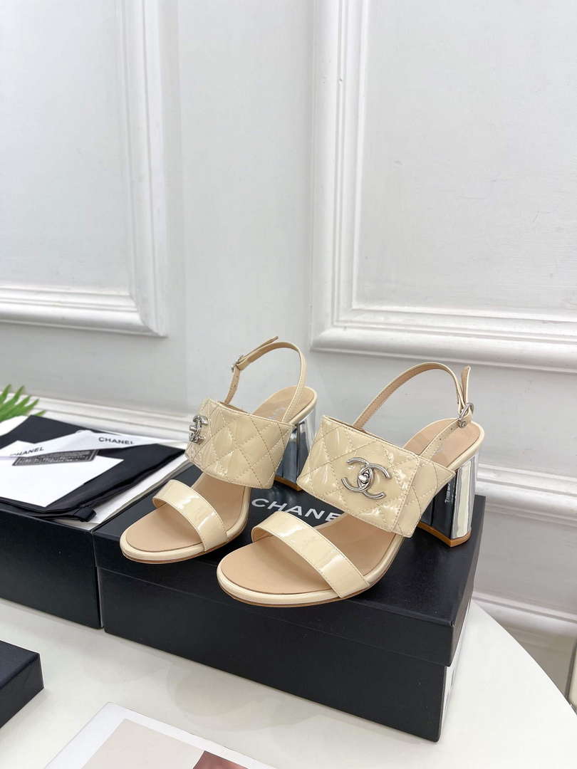 Chanel G39645 Women's High Heel Sandals C91325