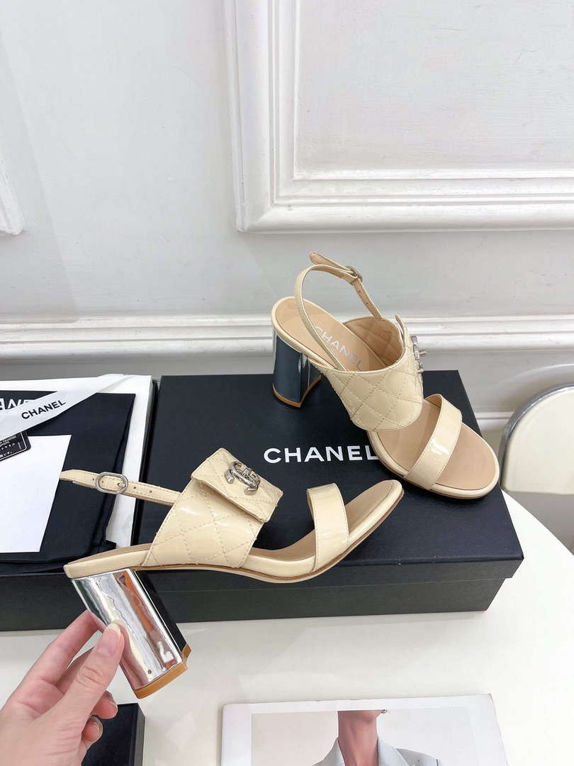 Chanel G39645 Women's High Heel Sandals C91325