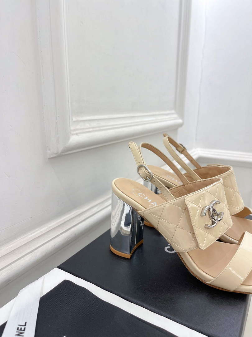 Chanel G39645 Women's High Heel Sandals C91325
