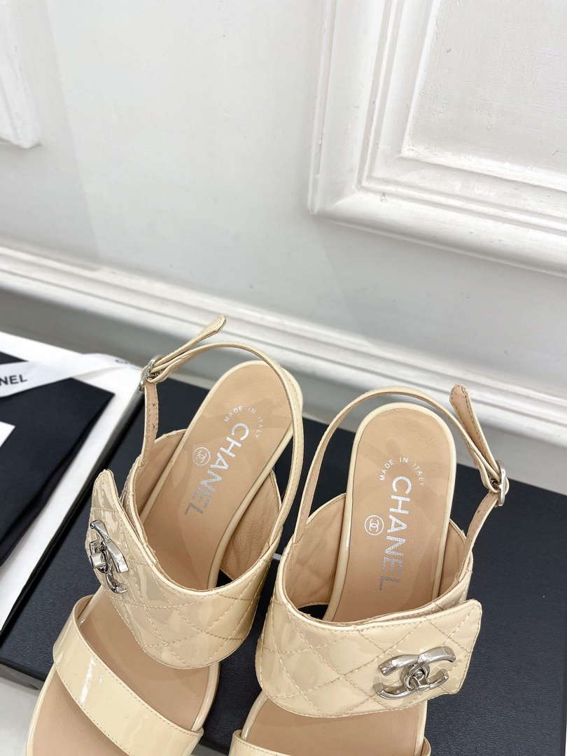 Chanel G39645 Women's High Heel Sandals C91325