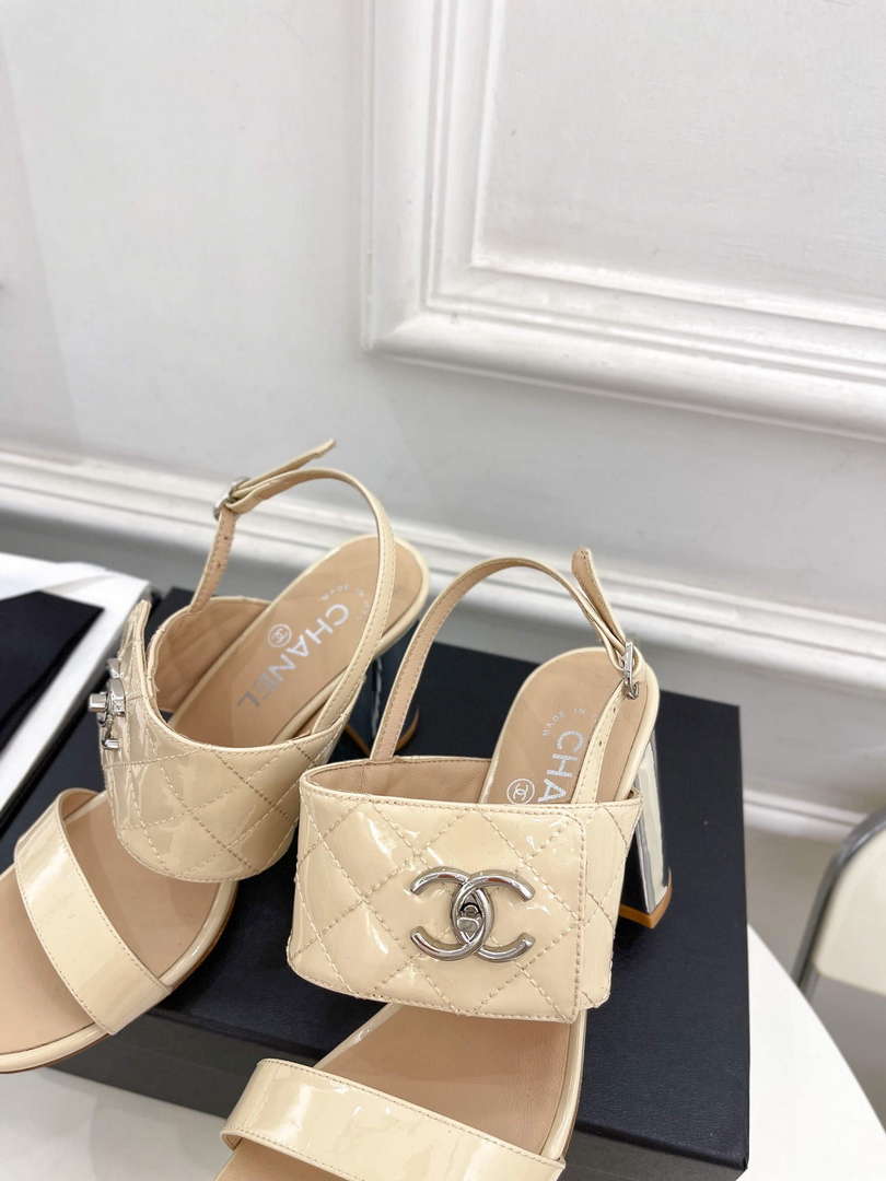 Chanel G39645 Women's High Heel Sandals C91325