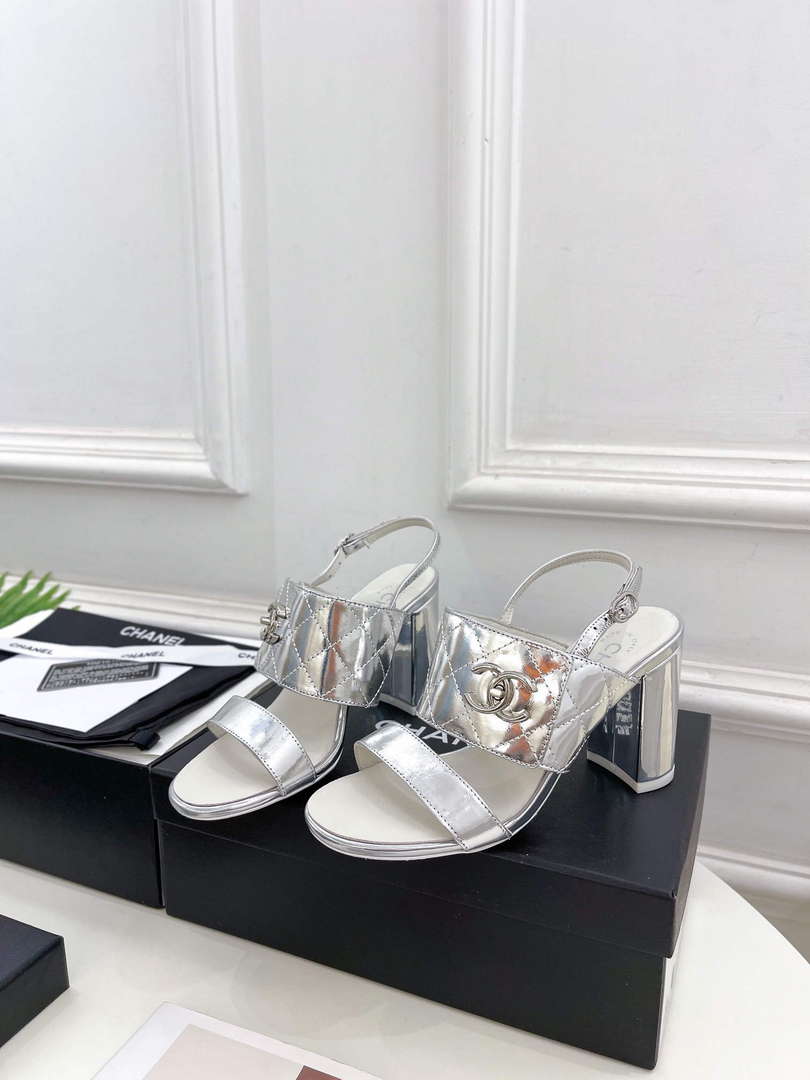 Chanel G39645 Women's High Heel Sandals C91326