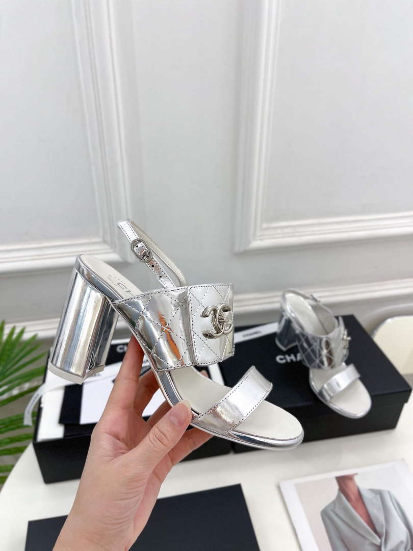 Chanel G39645 Women's High Heel Sandals C91326