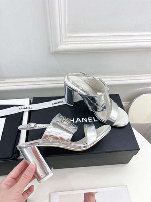 Chanel G39645 Women's High Heel Sandals C91326 - 35 - View 5