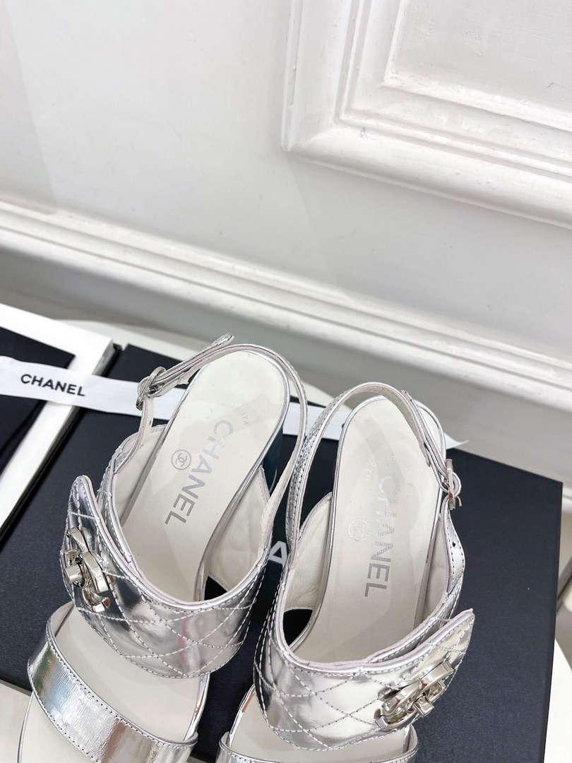 Chanel G39645 Women's High Heel Sandals C91326