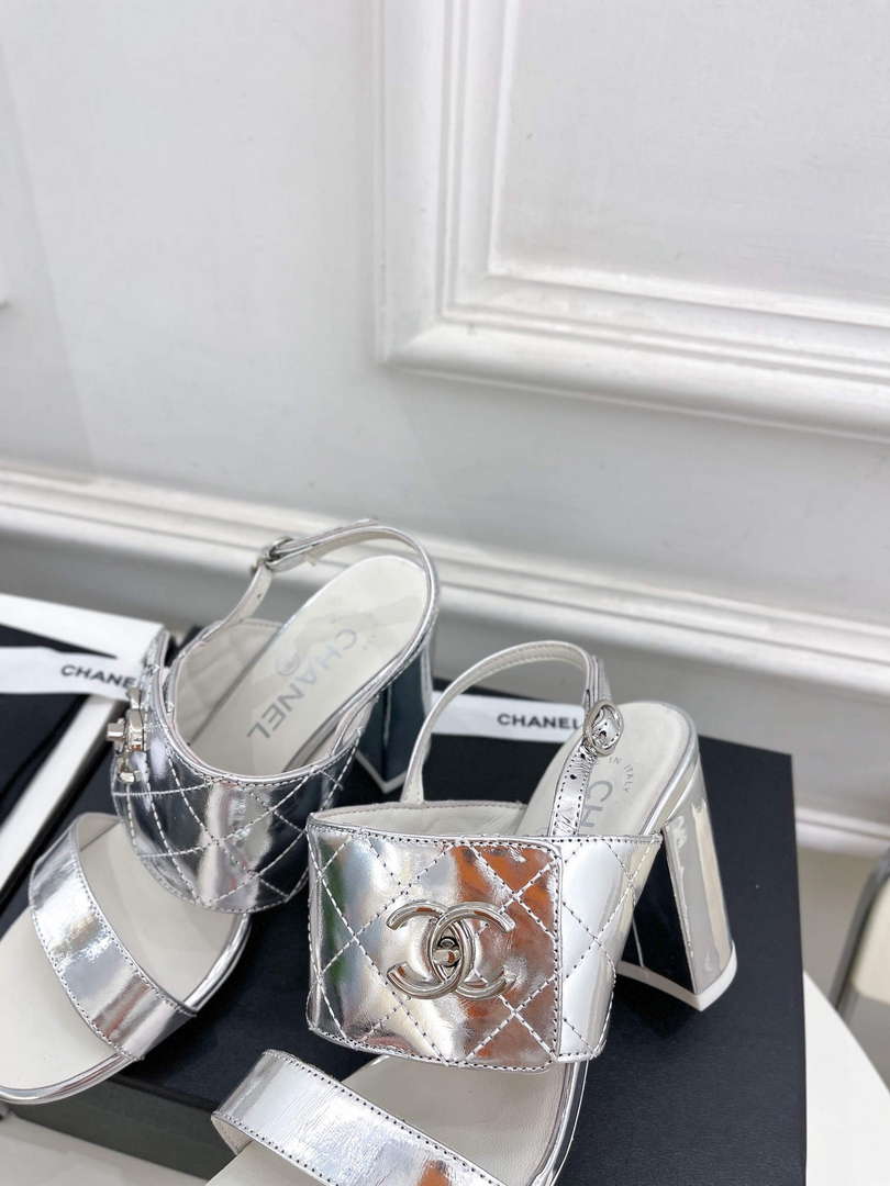 Chanel G39645 Women's High Heel Sandals C91326
