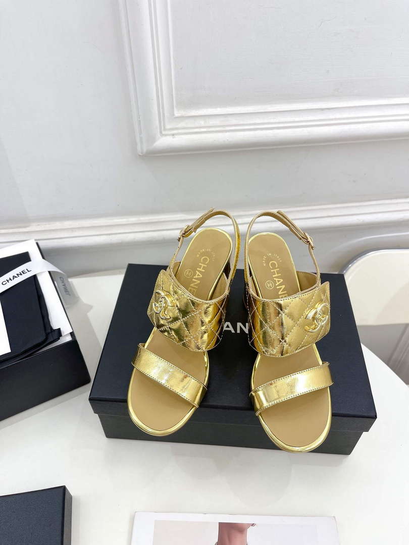 Chanel G39645 Women's High Heel Sandals C91327