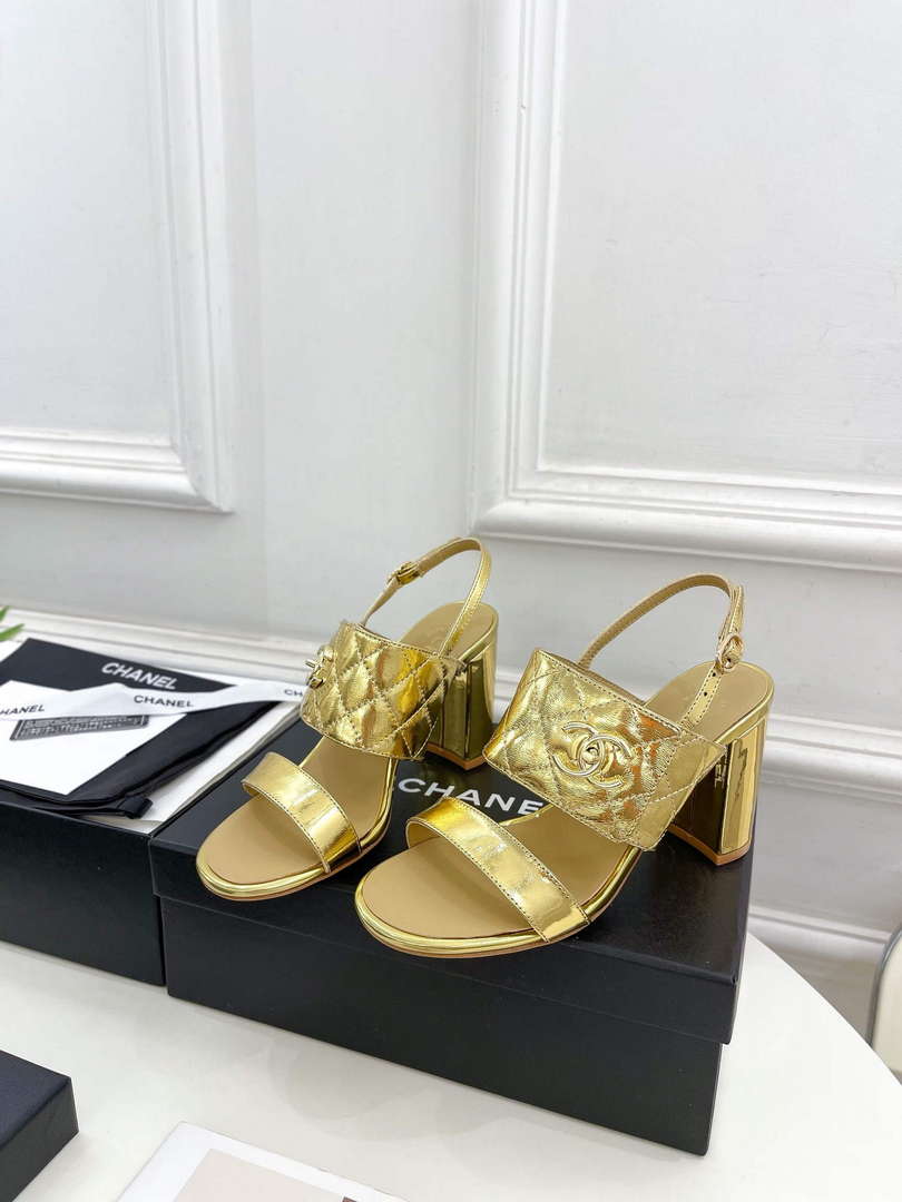 Chanel G39645 Women's High Heel Sandals C91327 - 35 - View 3